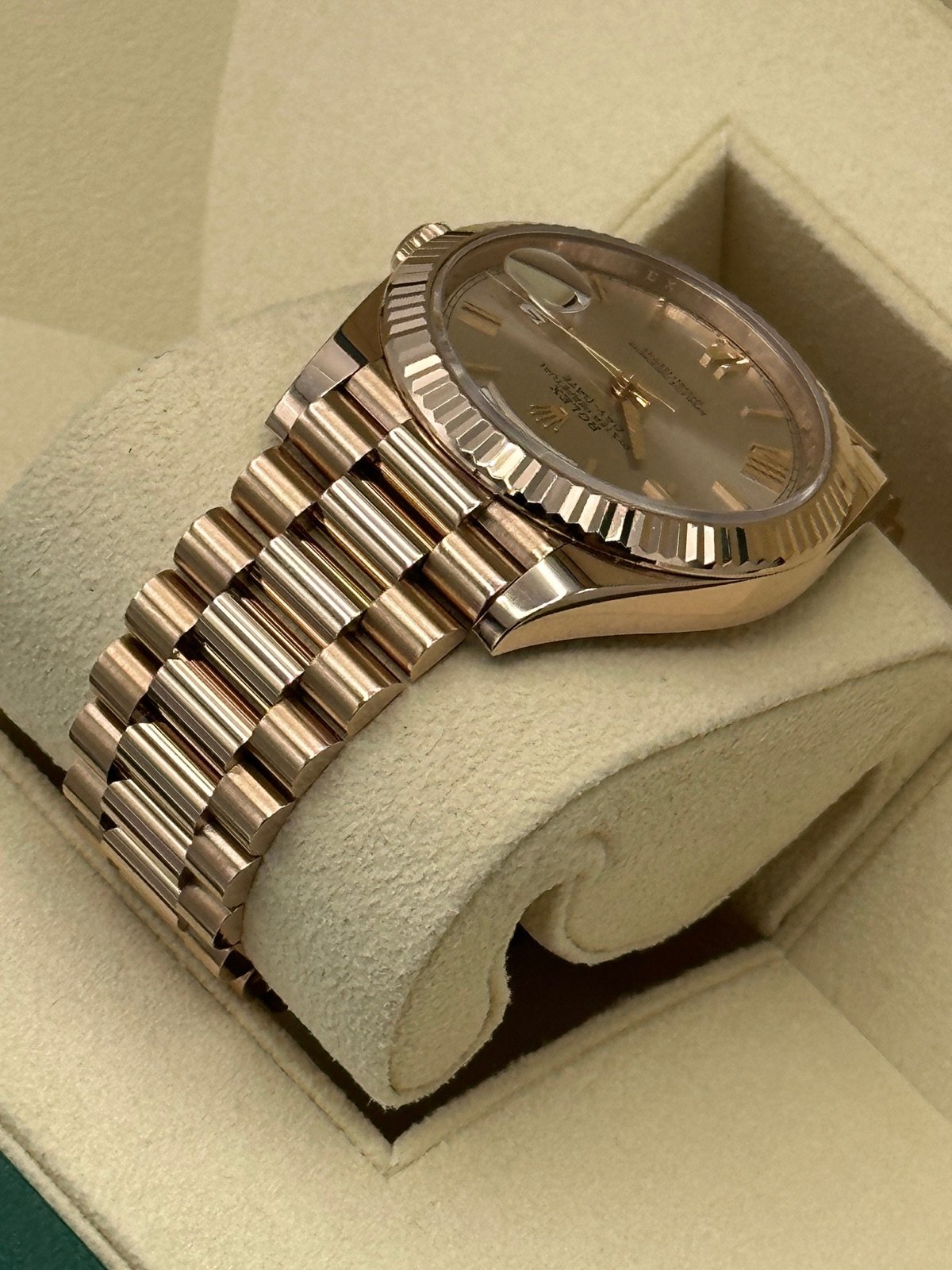 2023 Rolex Day-Date 40mm 228235 Presidential Rose Gold Sundust Dial (Unworn) - Image 5