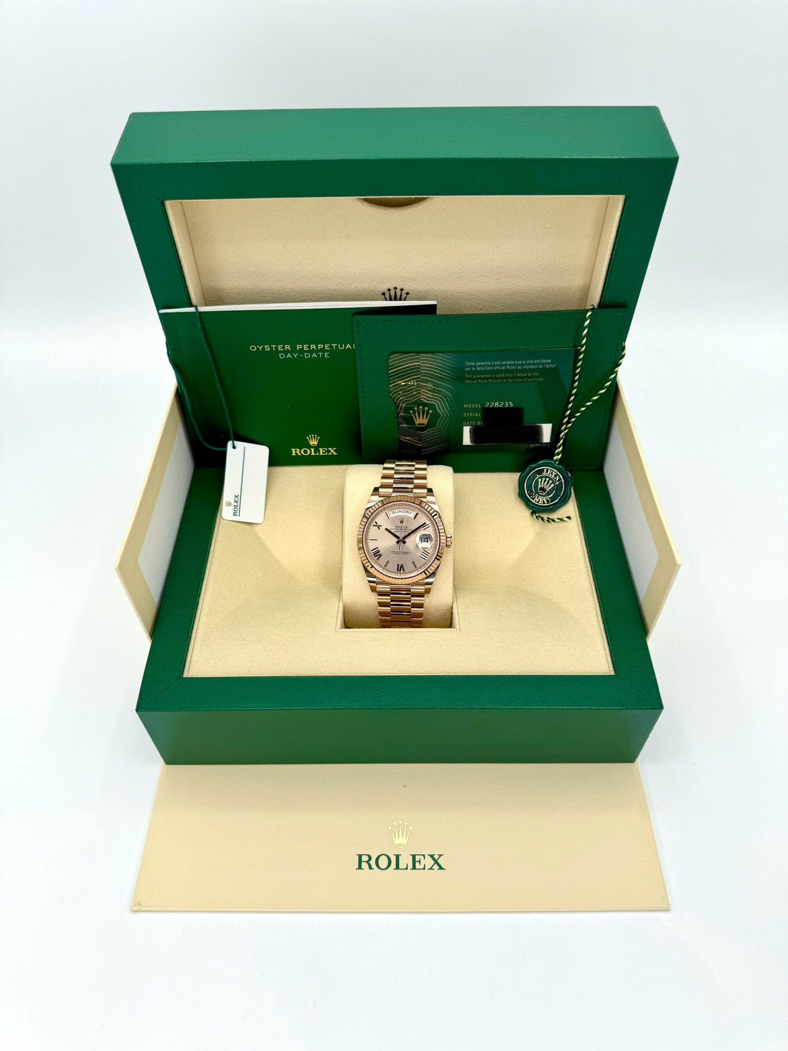 Rolex Day-Date 40mm 228235 Rose Gold Sundust Dial - Image 11