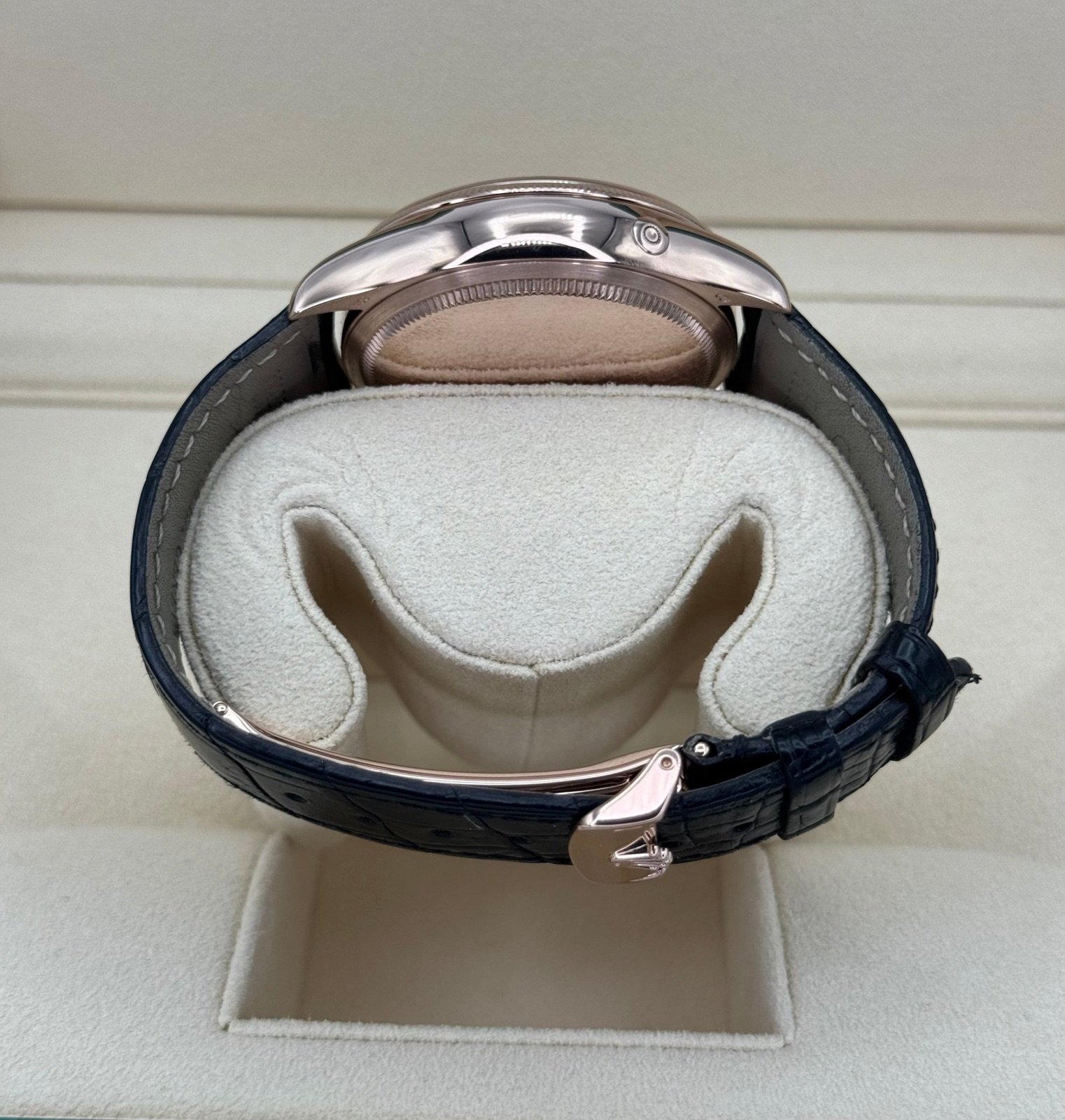 2019 Rolex Cellini Moonphase 39mm 50535 Rose Gold White Dial - Image 10