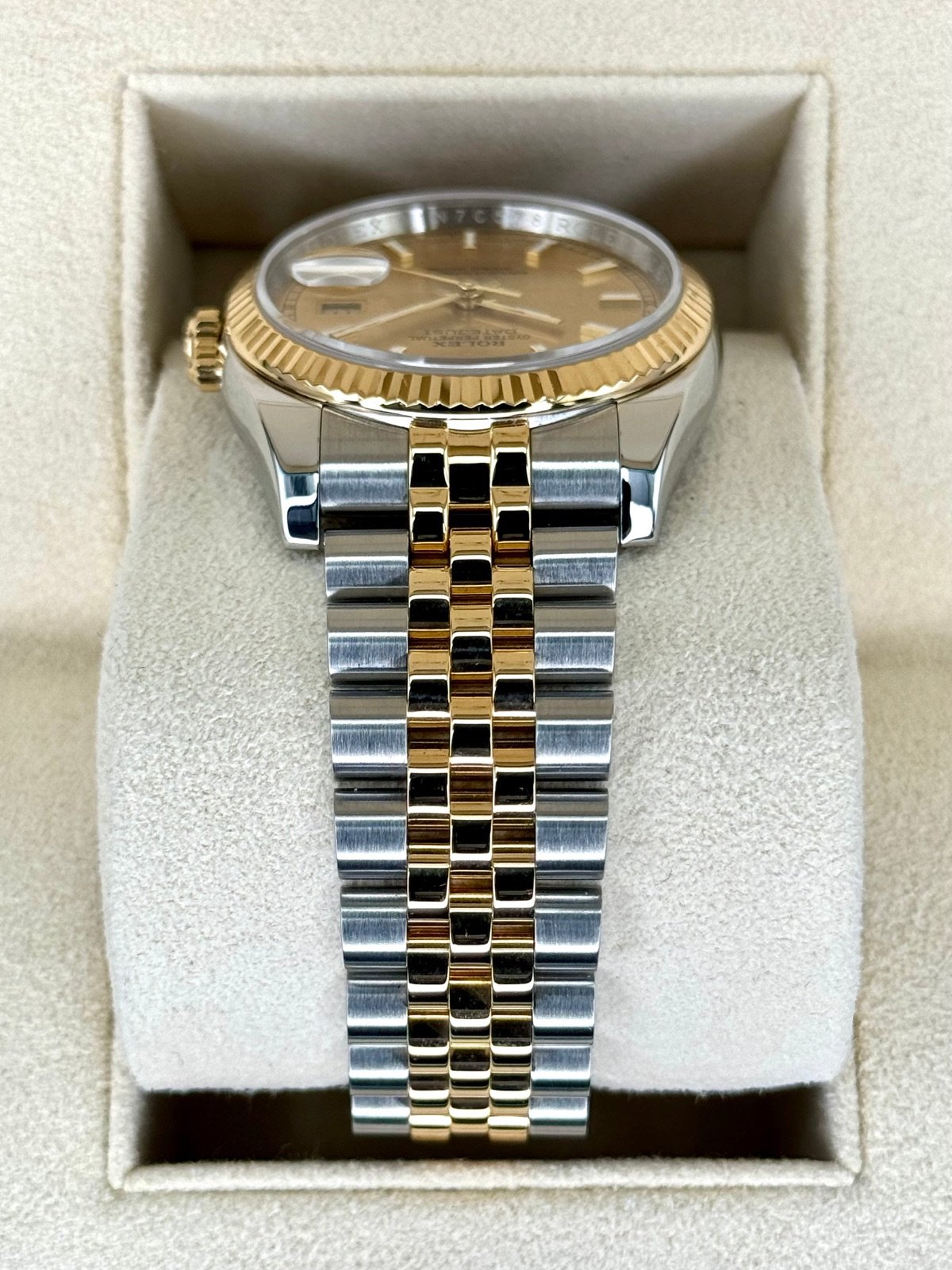 Rolex Datejust 36mm 116233 Two-Tone Jubilee Champagne Stick Dial - Image 4