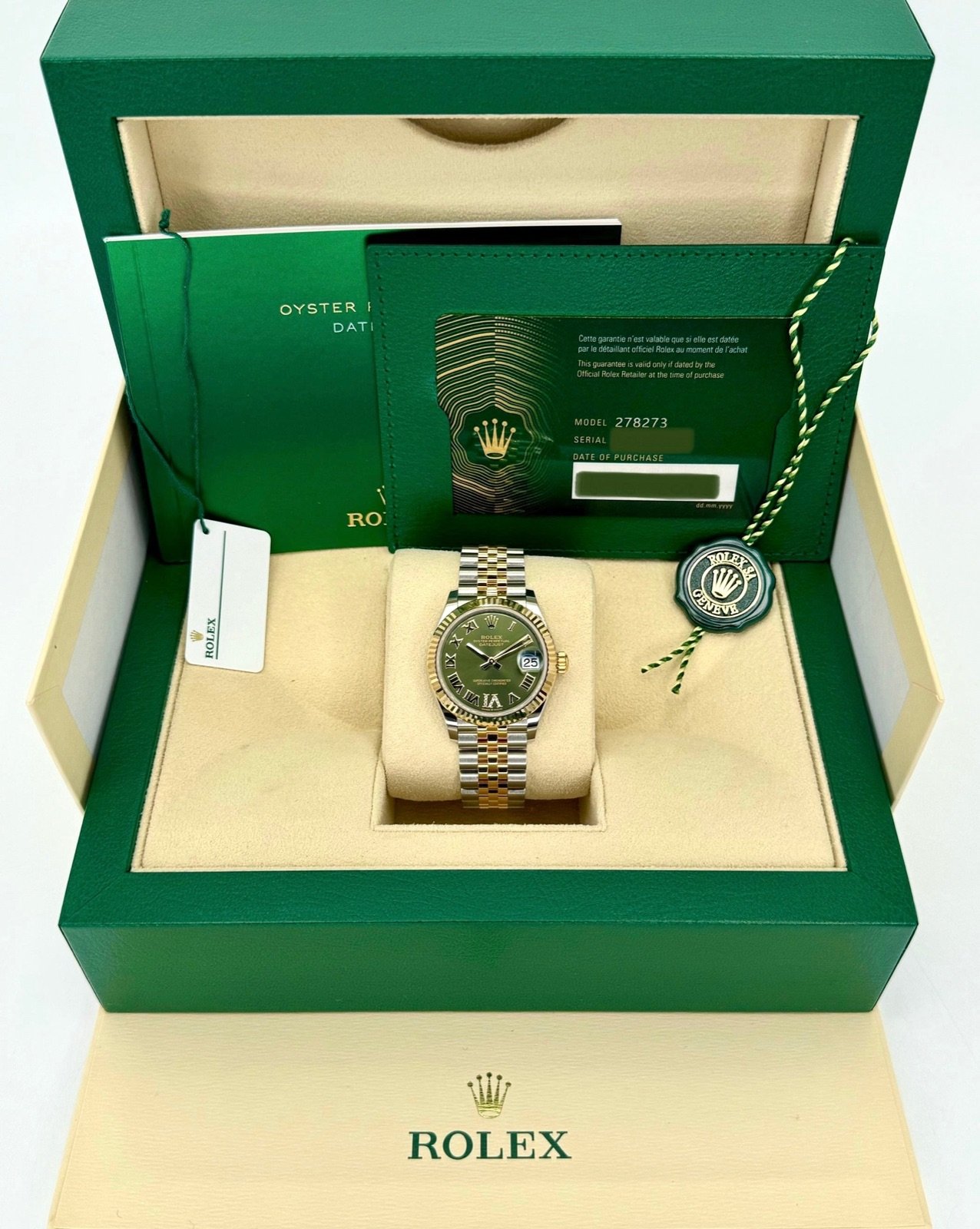 2023 Rolex Ladies Datejust 31mm 278273 Jubilee Green Dial (Unworn) - Image 11