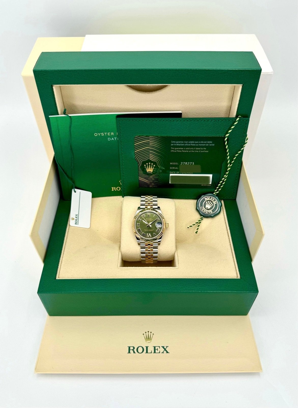 2023 Rolex Ladies Datejust 31mm 278273 Jubilee Green Dial (Unworn) - Image 12