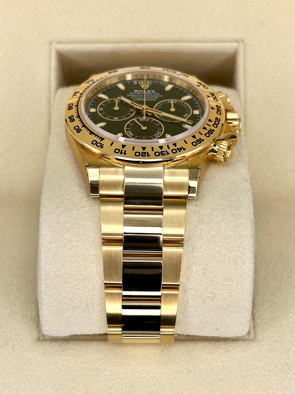 2021 Rolex Daytona “John Mayer” 40mm 116508 Yellow Gold Green Dial (Unworn) - Image 3