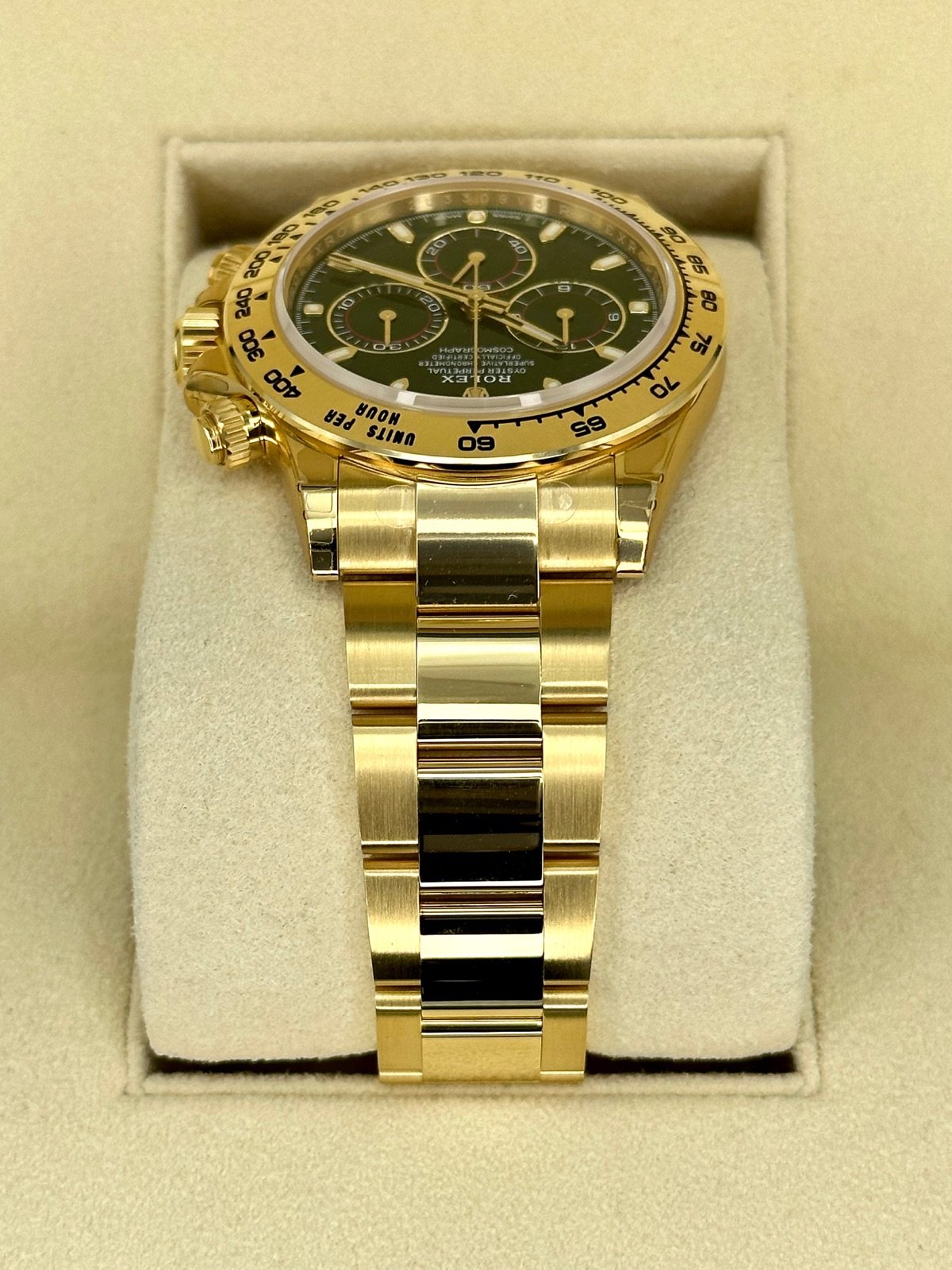 2021 Rolex Daytona “John Mayer” 40mm 116508 Yellow Gold Green Dial (Unworn) - Image 4