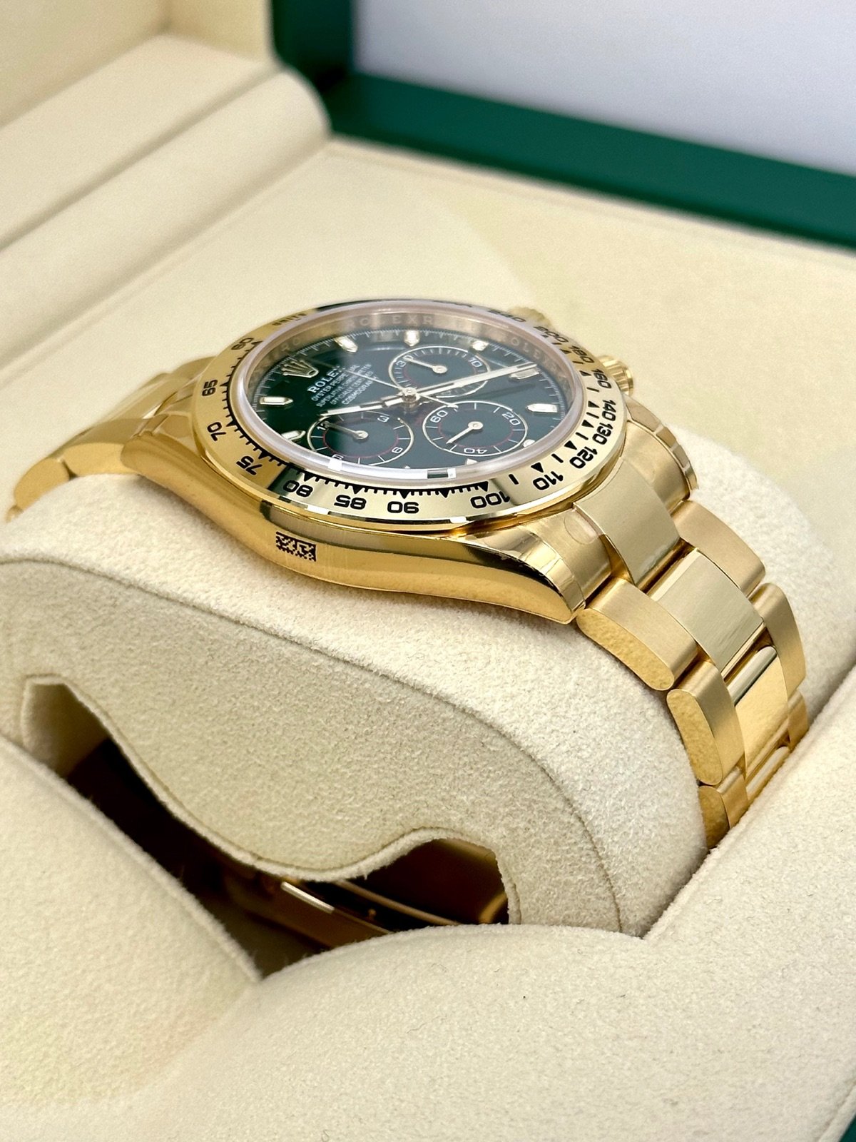 2021 Rolex Daytona “John Mayer” 40mm 116508 Yellow Gold Green Dial (Unworn) - Image 6