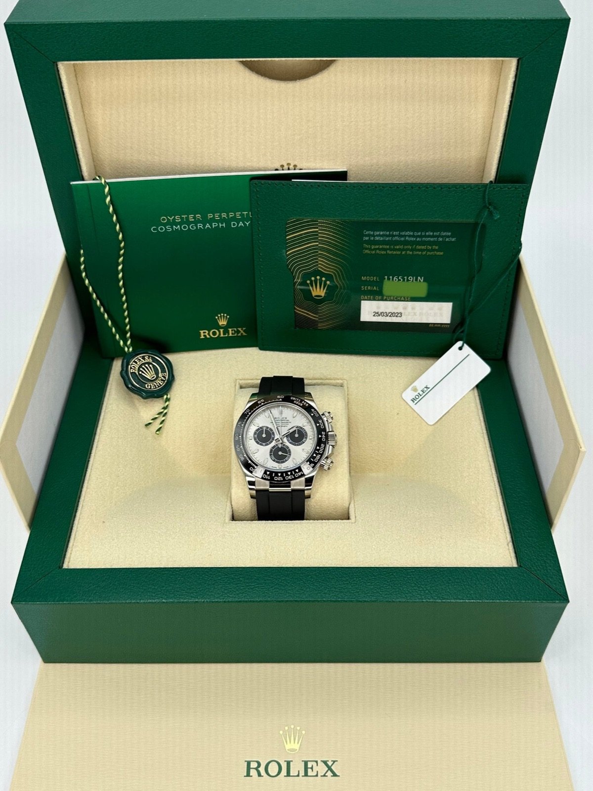 2023 Rolex Daytona 40mm 116519LN White Gold Silver Ghost Dial - Image 11