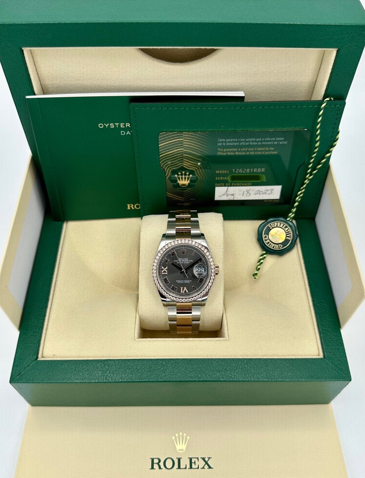 2023 Rolex Datejust 36mm 126281RBR Two-Tone Oyster Grey Dial (Unworn) - Image 11