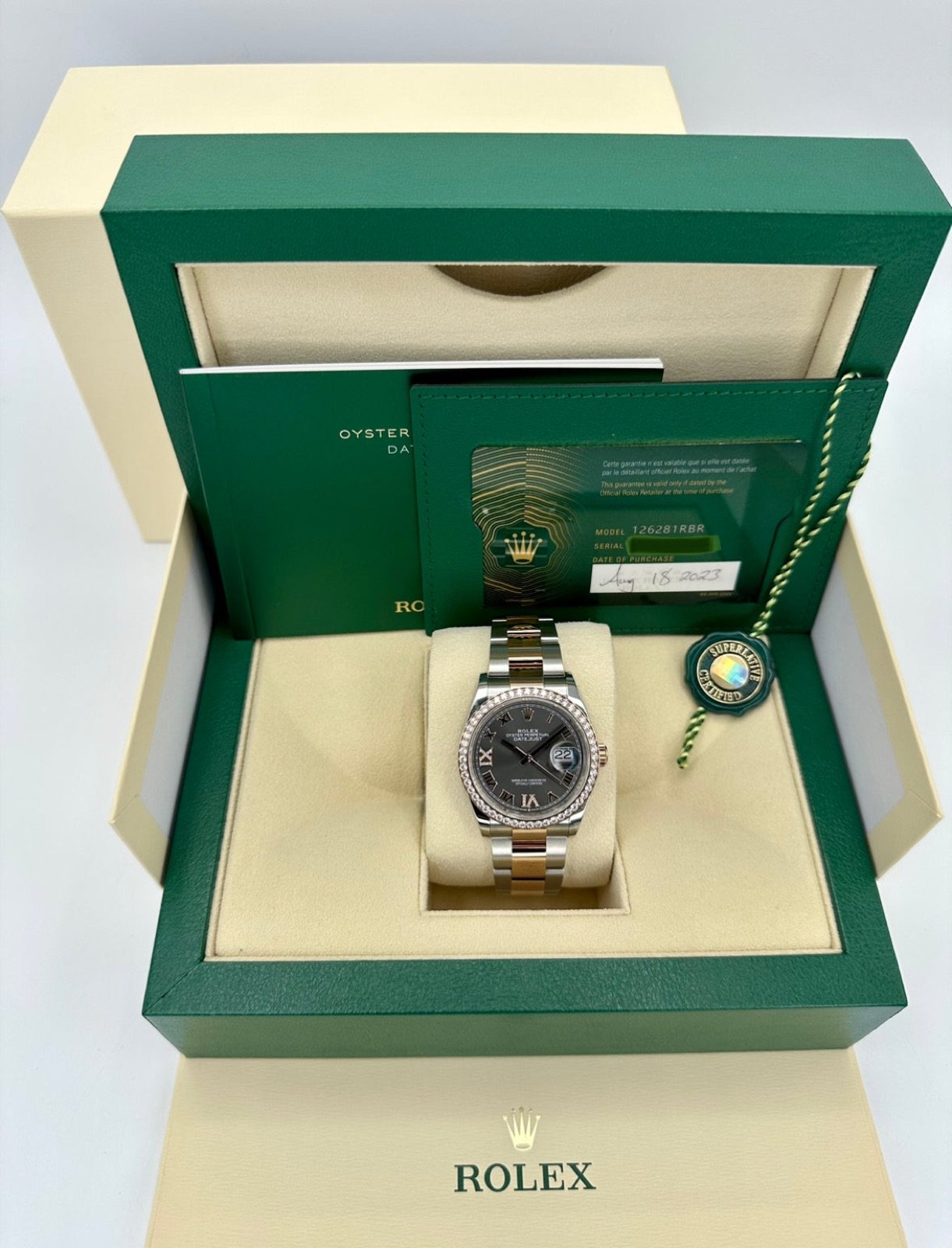 2023 Rolex Datejust 36mm 126281RBR Two-Tone Oyster Grey Dial (Unworn) - Image 12