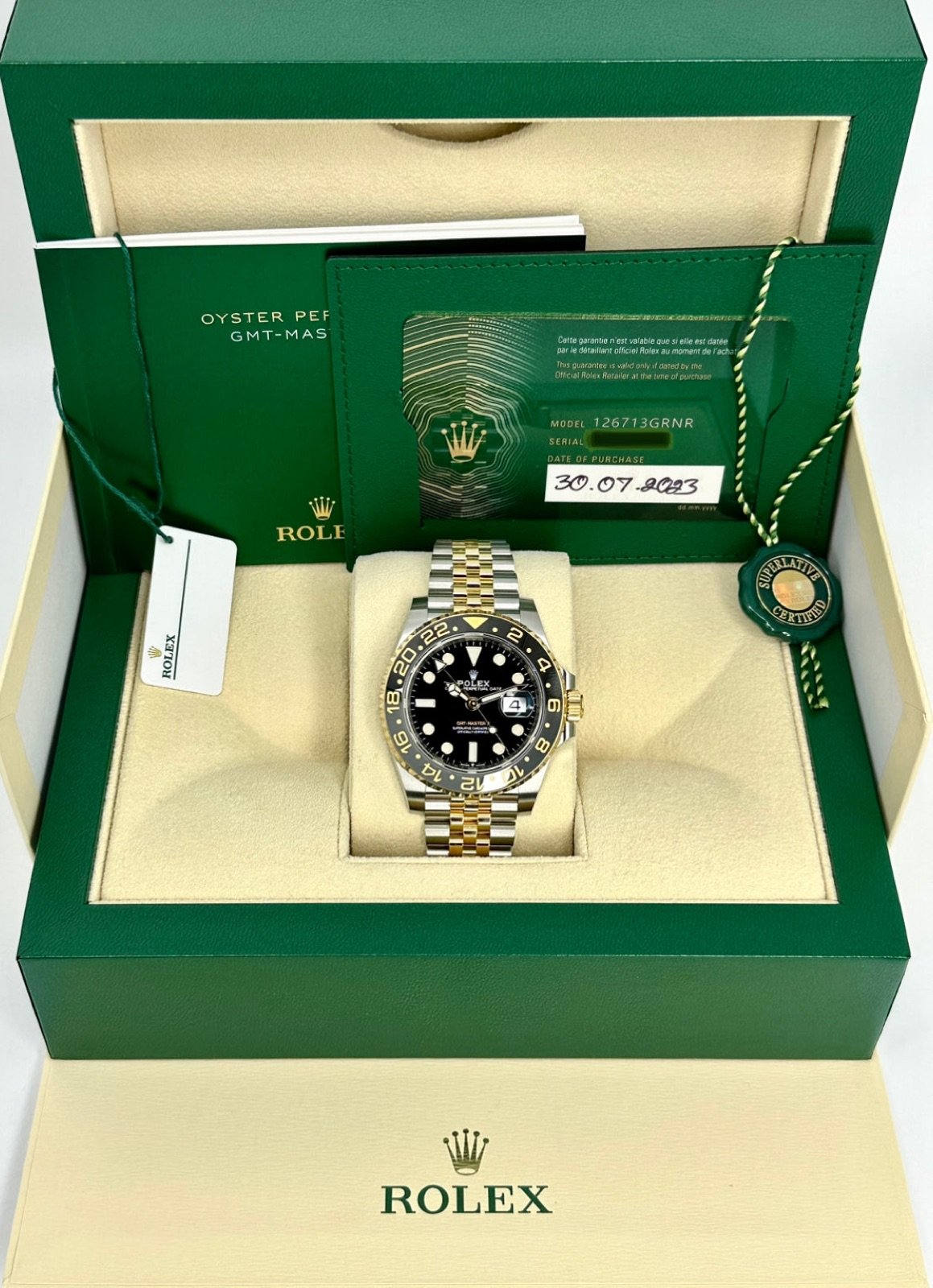 2023 Rolex GMT-Master II 40mm 126713GRNR Two-Tone Jubilee Black Dial (Unworn) - Image 11