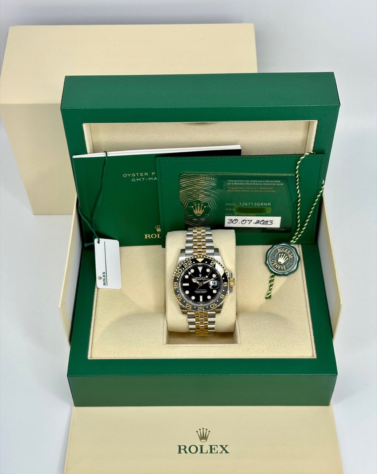 2023 Rolex GMT-Master II 40mm 126713GRNR Two-Tone Jubilee Black Dial (Unworn) - Image 12