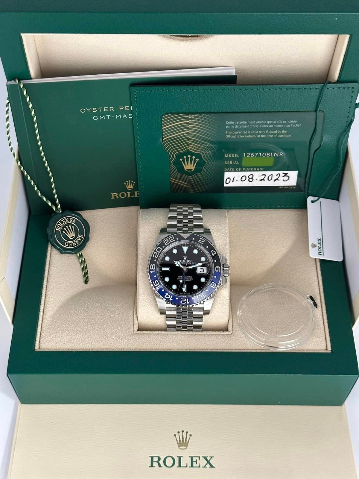 2023 Rolex GMT-Master II “Batgirl” 40mm 126710BLNR Jubilee Black Dial (Unworn) - Image 11