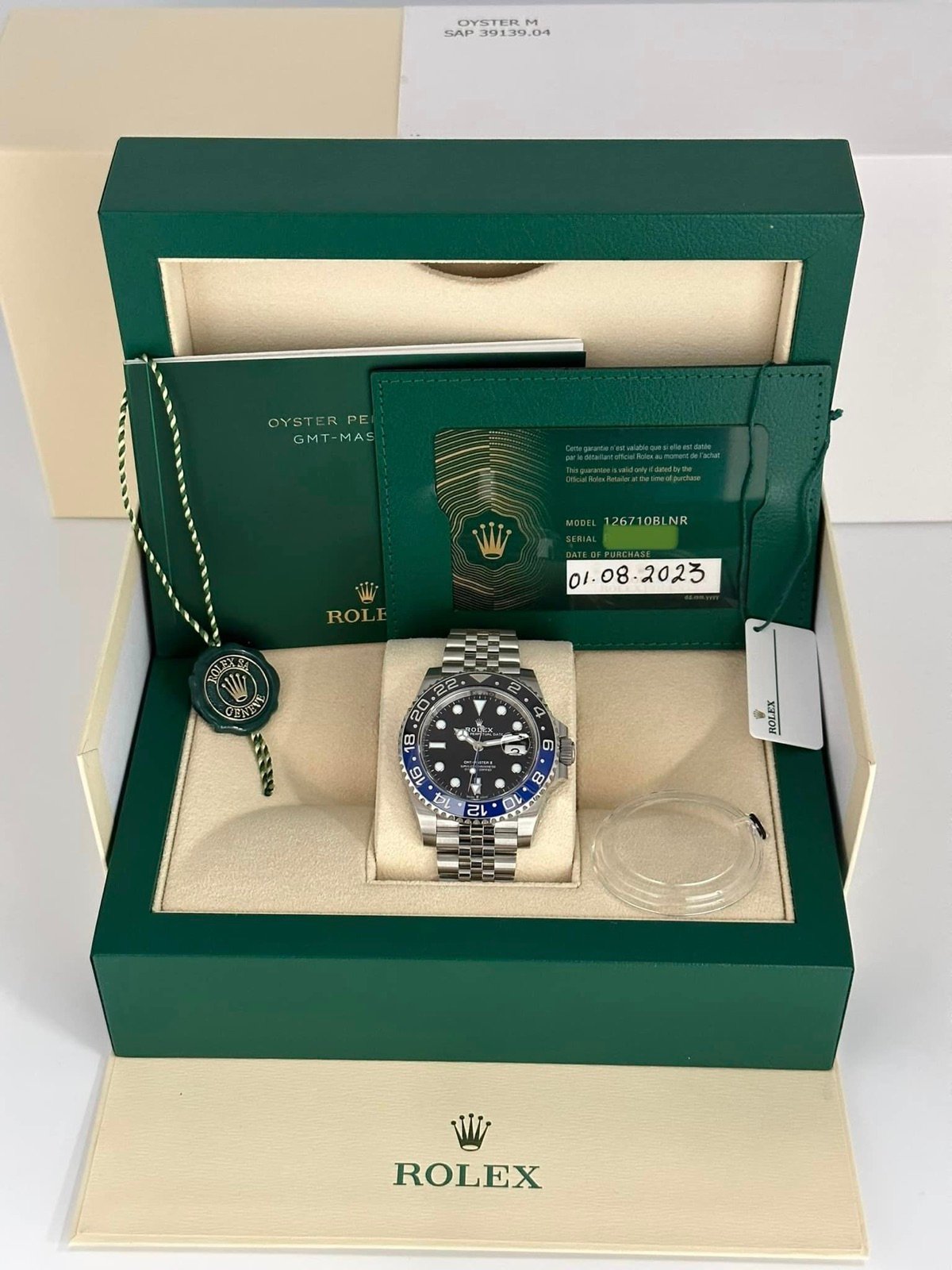 2023 Rolex GMT-Master II “Batgirl” 40mm 126710BLNR Jubilee Black Dial (Unworn) - Image 12