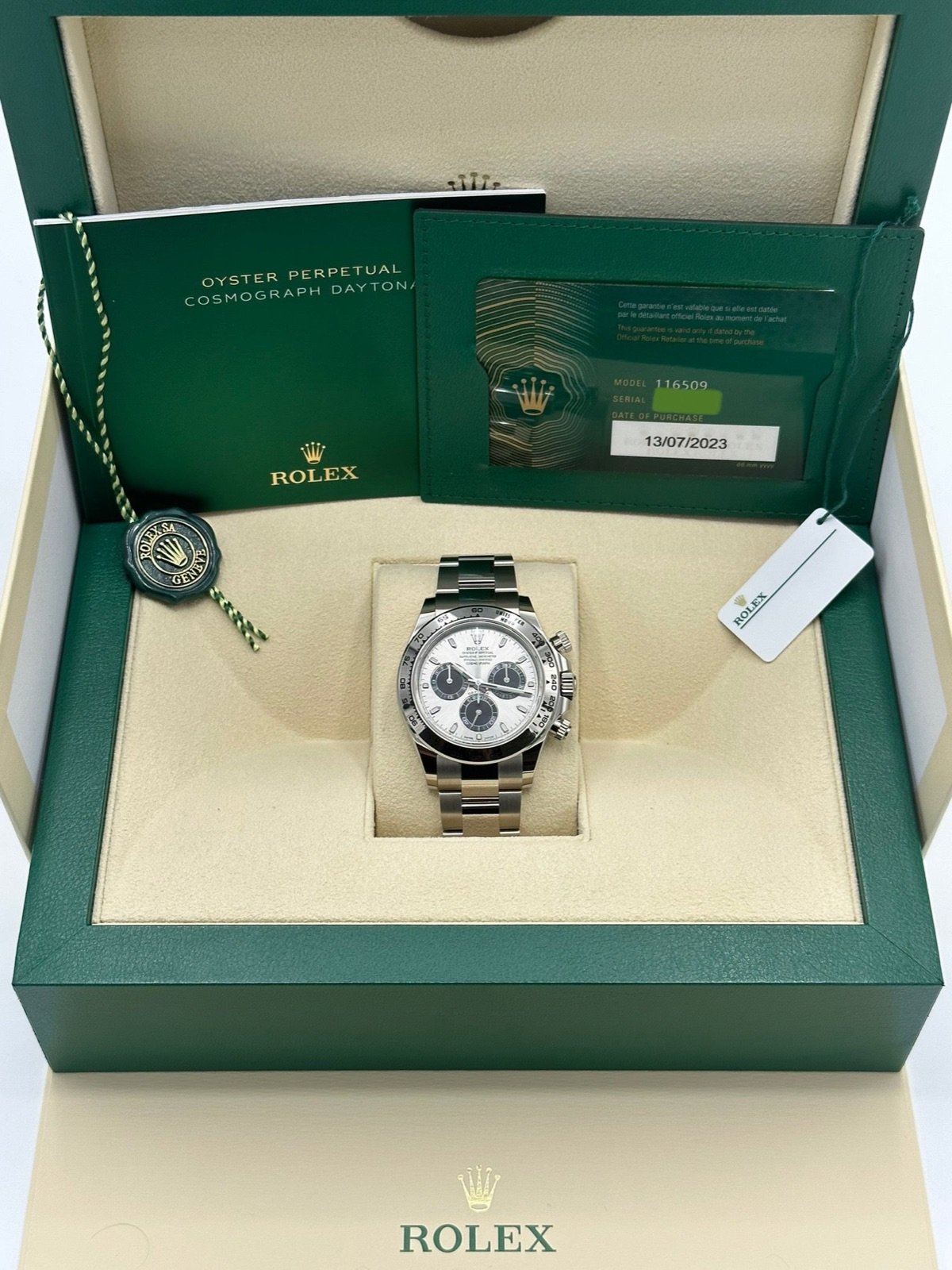 2023 Rolex Daytona 40mm 116509 White Gold Silver Dial (Unworn) - Image 11