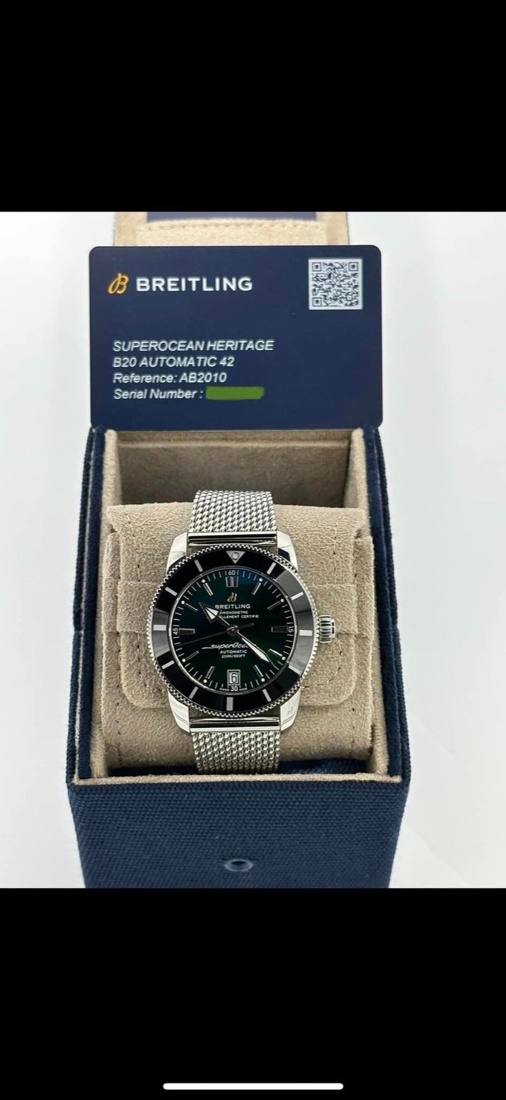 2023 Breitling Superocean Heritage 42mm AB2010 Green Dial - Image 12
