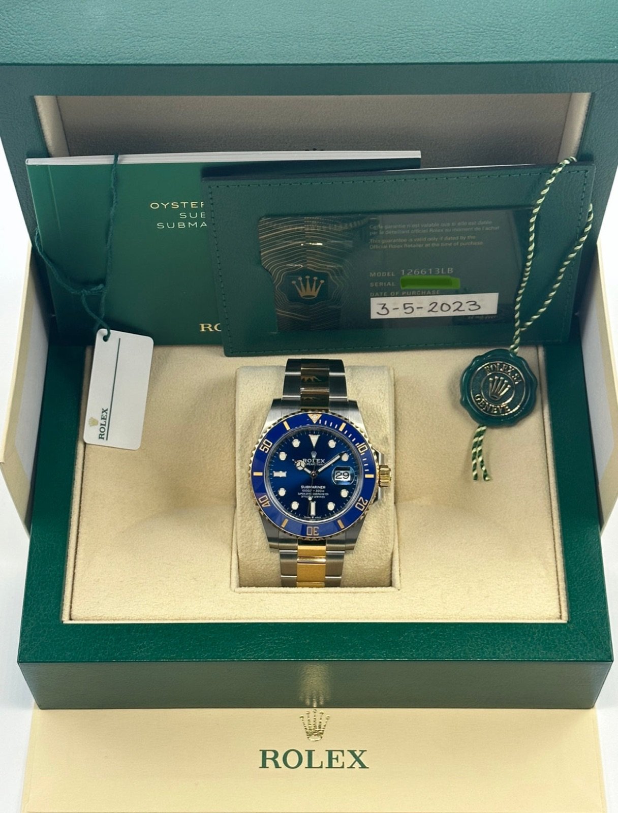 2023 Rolex Submariner “Bluesy” 41mm 126613LB Two-Tone Blue Dial - Image 11