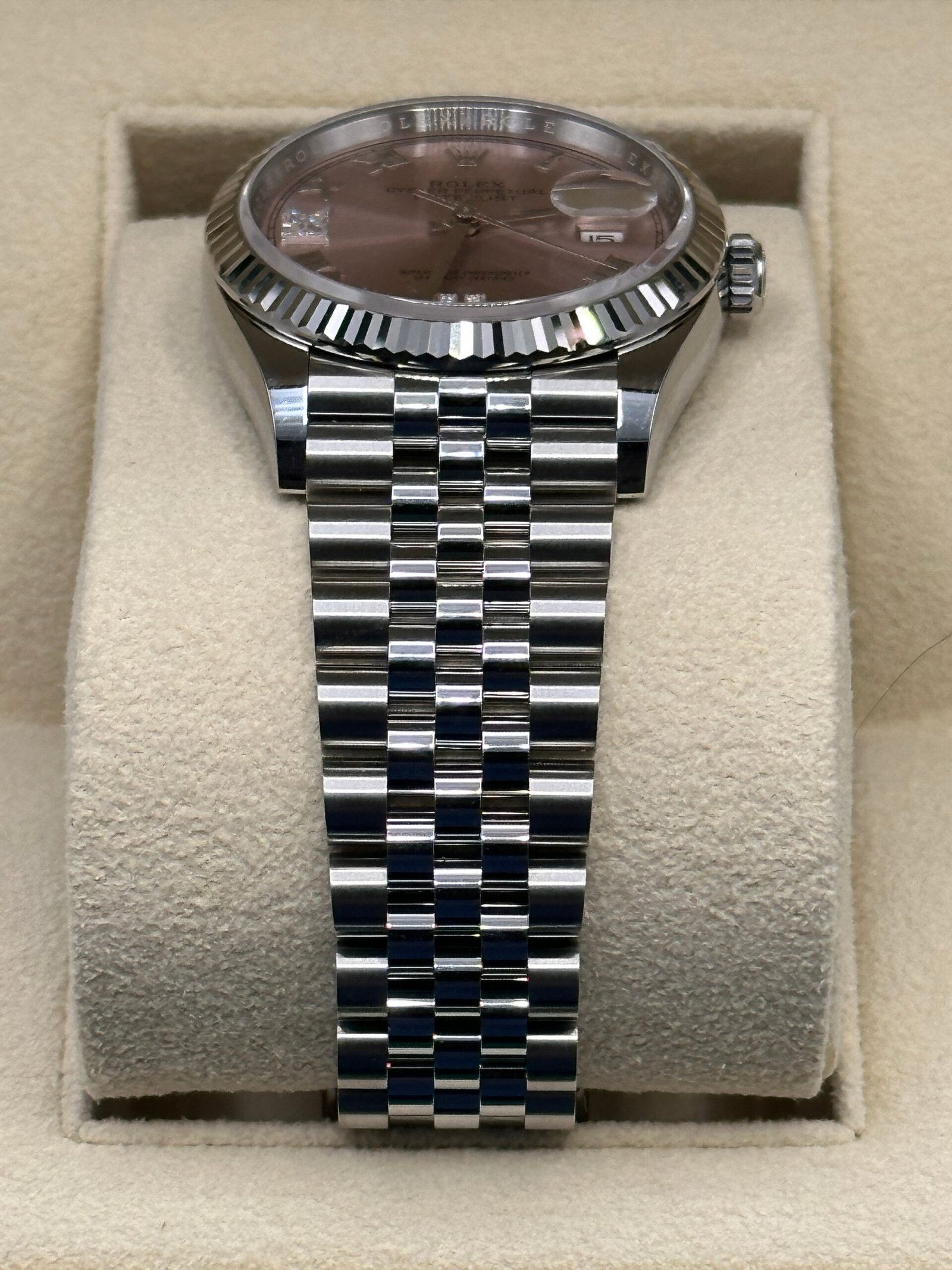 2023 Rolex Datejust 36mm 126234 Jubilee Pink Dial Diamond VI & IX - Image 3