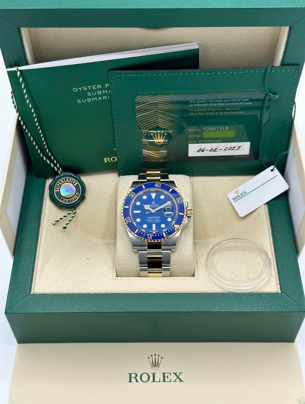2023 Rolex Submariner “Bluesy” 41mm 126613LB Two-Tone Blue Dial - Image 11