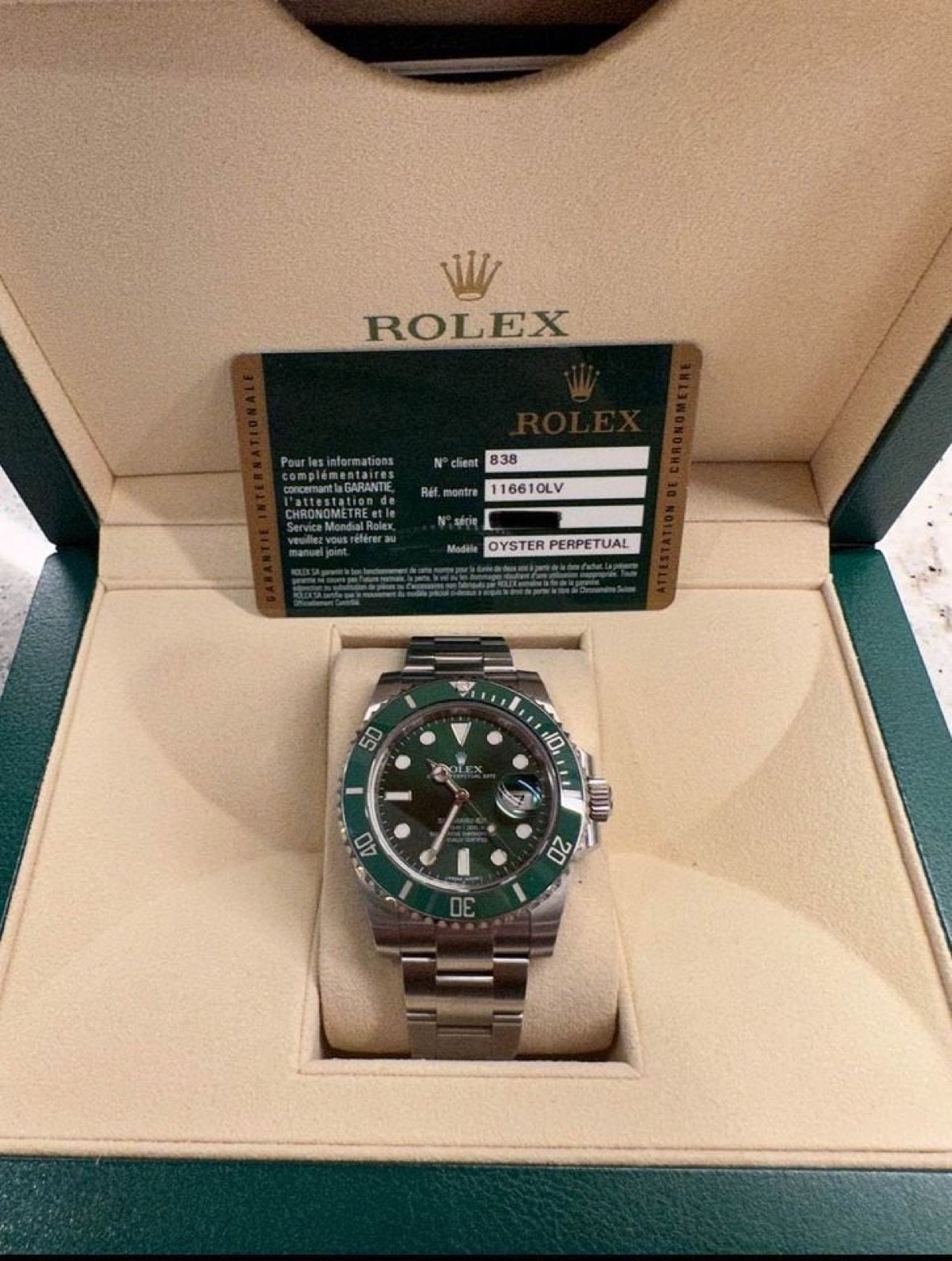 2014 Rolex Submariner “HULK” 40mm 116610LV Green Dial - Image 5
