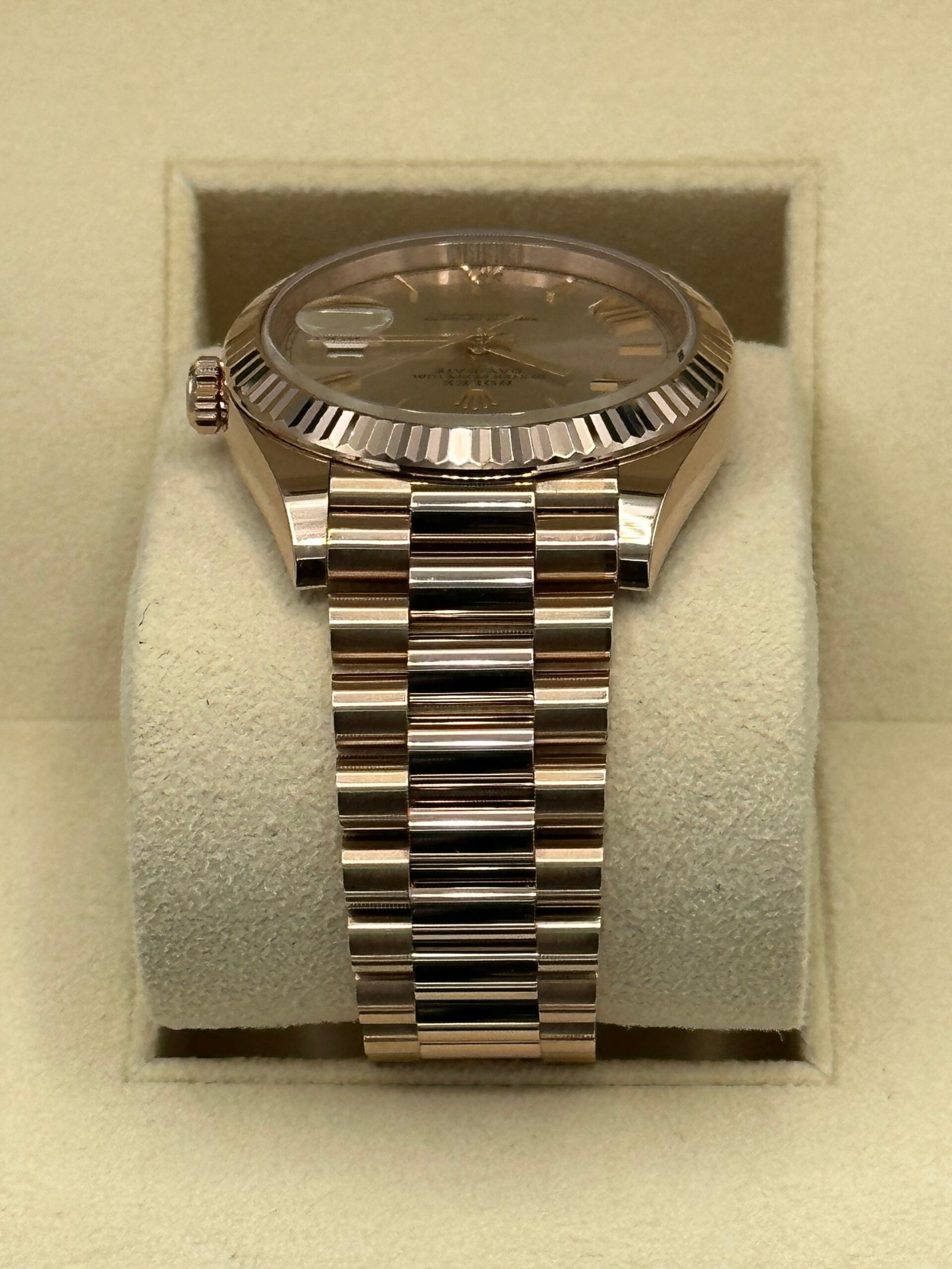 2021 Rolex Day-Date 40mm 228235 Presidential Rose Gold Sundust Dial - Image 3